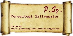 Peresztegi Szilveszter névjegykártya