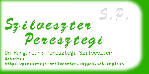 szilveszter peresztegi business card